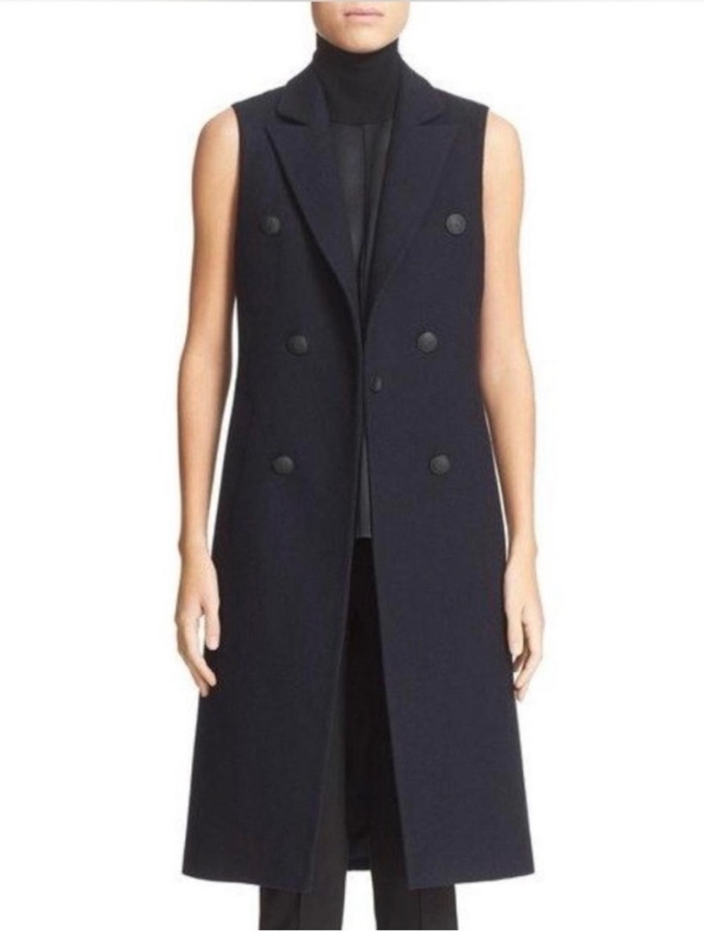 Rag & Bone Faye Navy Sleeveless Longline Vest Size 4